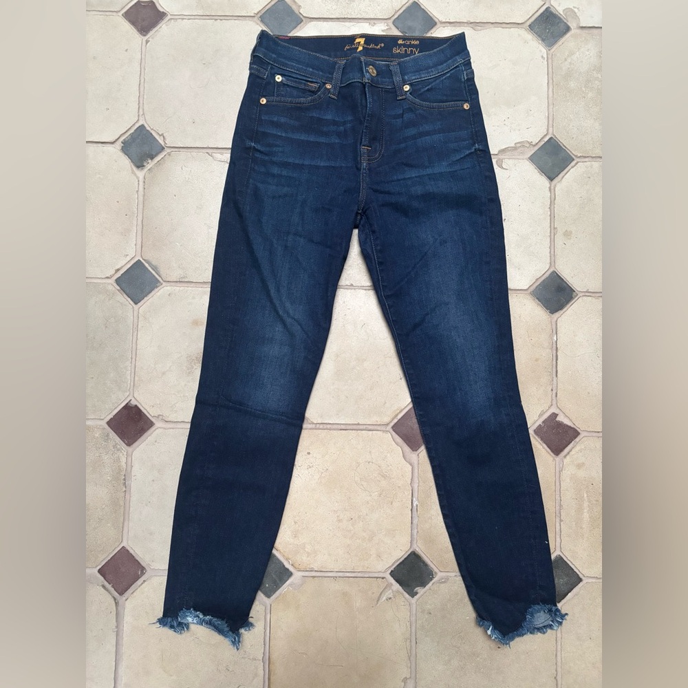 7 For All Mankind the ankle skinny jean Mid-rise Size 26
